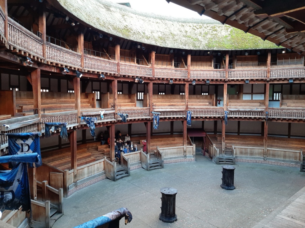 21st Century Jacobsweg: The Globe has three levels from which to watch Elizabethan drama.